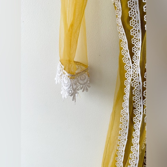 Salwar Suit - 3 piece Yellow - Beading & Lace-Adjustable Pant-See Measurement - Picture 2 of 10